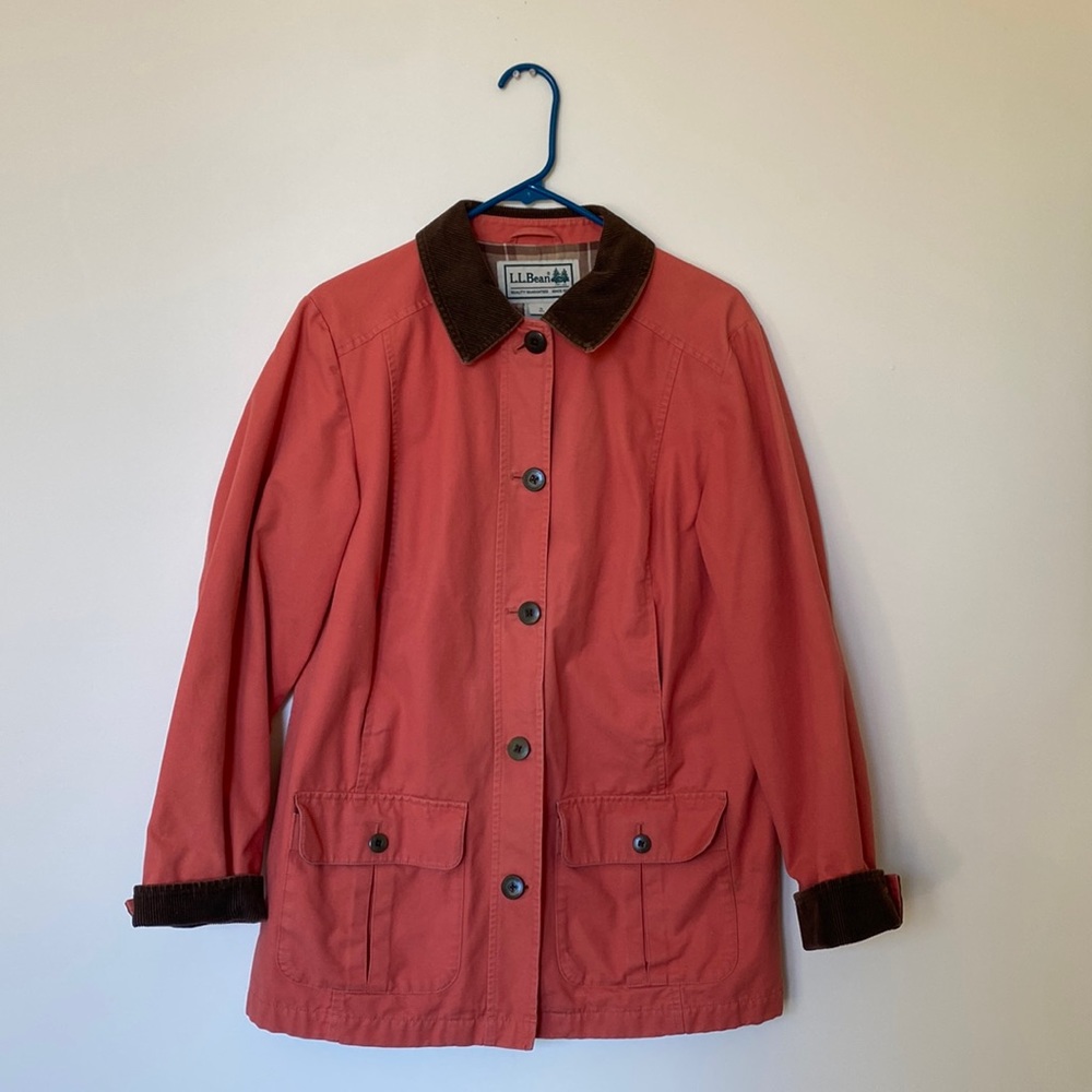 Vintage L.L. Bean jacket mens small coral color